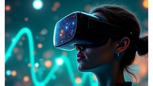 양자 역학 VR 시뮬레이션 장면